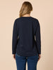 Hearts Square Long Sleeve Tee - Navy