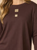 Hearts Square Long Sleeve Tee - Coffee rc&co