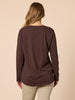 Hearts Square Long Sleeve Tee - Coffee rc&co