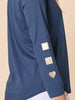 Hearts Square Long Sleeve Tee - Denim rc&co