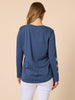Hearts Square Long Sleeve Tee - Denim rc&co
