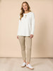 Hearts Square Long Sleeve Tee - Ivory rc&co