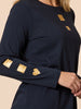 Hearts Square Long Sleeve Tee - Navy