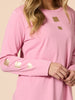 Hearts Square Long Sleeve Tee - Pink