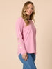 Hearts Square Long Sleeve Tee - Pink