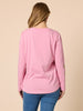 Hearts Square Long Sleeve Tee - Pink