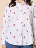 Embroidered Cherry Shirt - White RC&CO