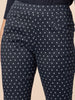Cherry Print Slim Leg Pant - Navy/White rc&co