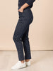 Cherry Print Slim Leg Pant - Navy/White rc&co