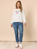 Deja Vu Embroidered Sweatshirt - Ivory RC&CO