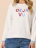 Deja Vu Embroidered Sweatshirt - Ivory RC&CO