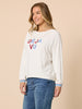 Deja Vu Embroidered Sweatshirt - Ivory RC&CO