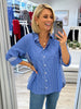 Cabo Stripe Print Shirt - Blue/White
