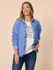 Cabo Stripe Print Shirt - Blue/White rc&co