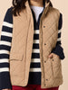 Hampton Quilted Vest - Caramel rc&co