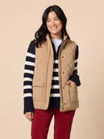 Hampton Quilted Vest - Caramel