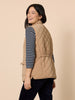 Hampton Quilted Vest - Caramel rc&co