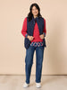 Capitol Print Sheer Shirt - Navy Multi RC&CO