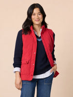 Hampton Quilted Vest - Red