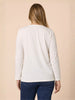 Milan Embroidered Long Sleeve Tee - White