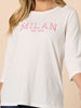 Milan Embroidered Tee - White rc&co