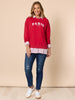 Off the Cuff Stripe Print Shirt - Red/White rc&co