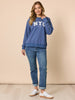 The NYC Embroidered Sweatshirt - Denim Blue rc&co