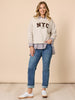 The NYC Embroidered Sweatshirt - Natural
