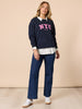 The NYC Embroidered Sweatshirt  - Navy rc&co