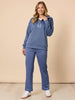 Urban City Quarter Zip Sweatshirt - Denim Blue