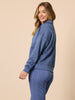 Urban City Zip Sweatshirt - Denim Blue rc&co