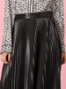 Florence Faux Leather Pleat Skirt - Black rc&co