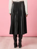 Florence Faux Leather Pleat Skirt - Black rc&co