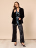 Lucia Ruffle Print Sheer Shirt - Midnight rc&co