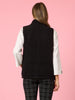 St Moritz Reversible Quilted Vest - Black rc&co