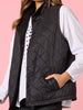 St Moritz Reversible Quilted Vest - Black rc&co