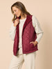 St Moritz Reversible Quilted Vest - Shiraz rc&co