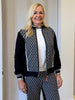 Empire Spliced Print Jacket - Black/Ivory