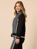 Empire Spliced Print Jacket - Black/Ivory rc&co