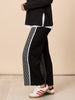 Empire Spliced Print Wide Leg Pant - Black/Ivory rc&co