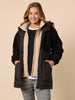 The Teddy Hooded Puffer Jacket - Black