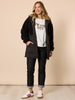The Retro Cuff Straight Leg Jean - Black