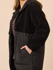 The Teddy Hooded Puffer Jacket - Black