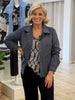 Downtown Faux Suede Jacket - Indigo