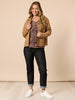 Downtown Faux Suede Jacket - Caramel rc&co