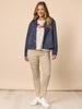 Chien Chic Stripe Print Tee - Natural rc&co