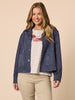 Downtown Faux Suede Jacket - Indigo rc&co