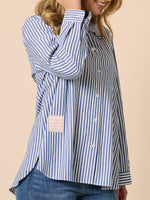 Liberty Stripe Print Shirt - Blue/White