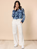 Newport Paisley Print Sheer Shirt - Blue/Multi rc&co