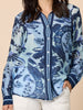Newport Paisley Print Sheer Shirt - Blue/Multi rc&co